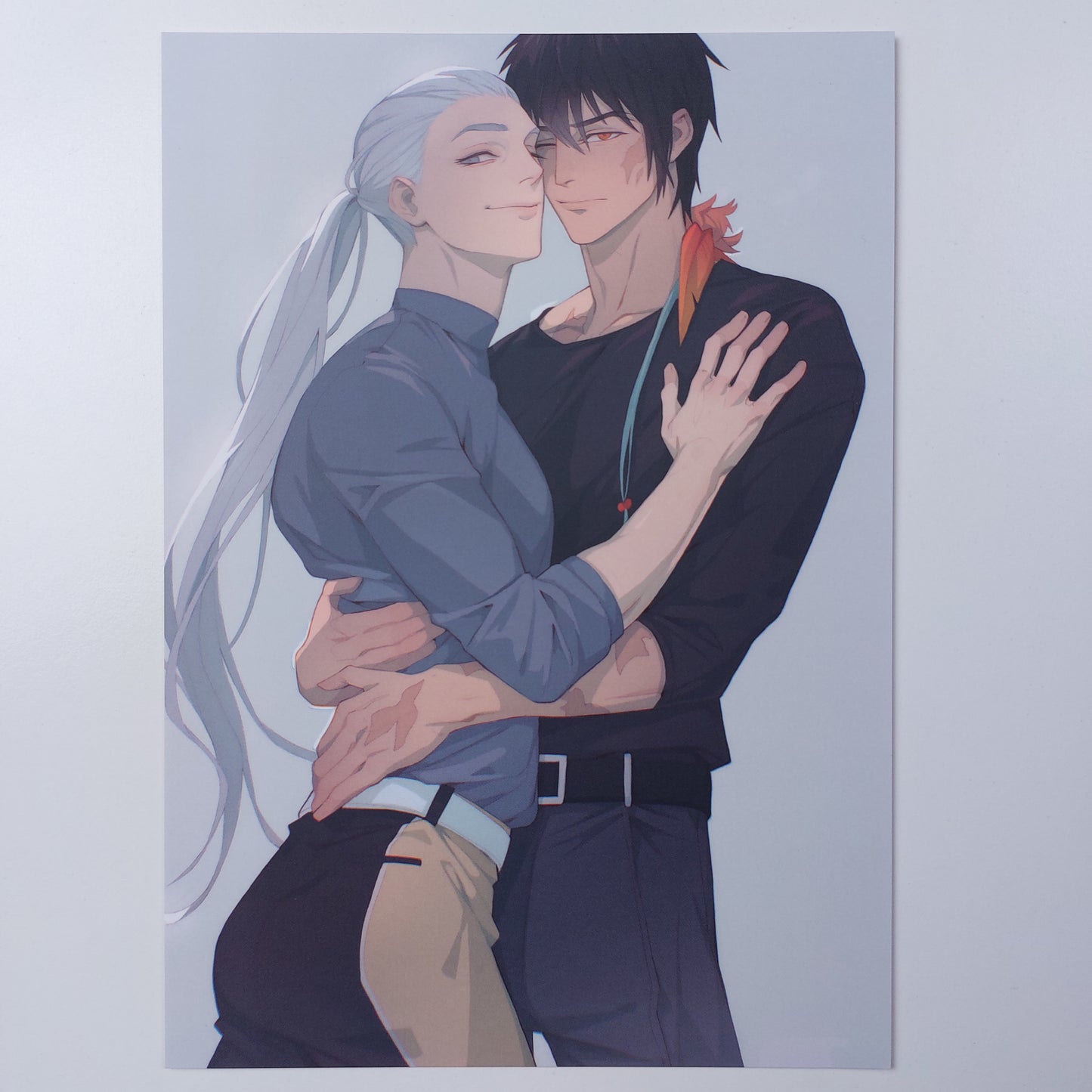 Xanxus & Squalo print white background