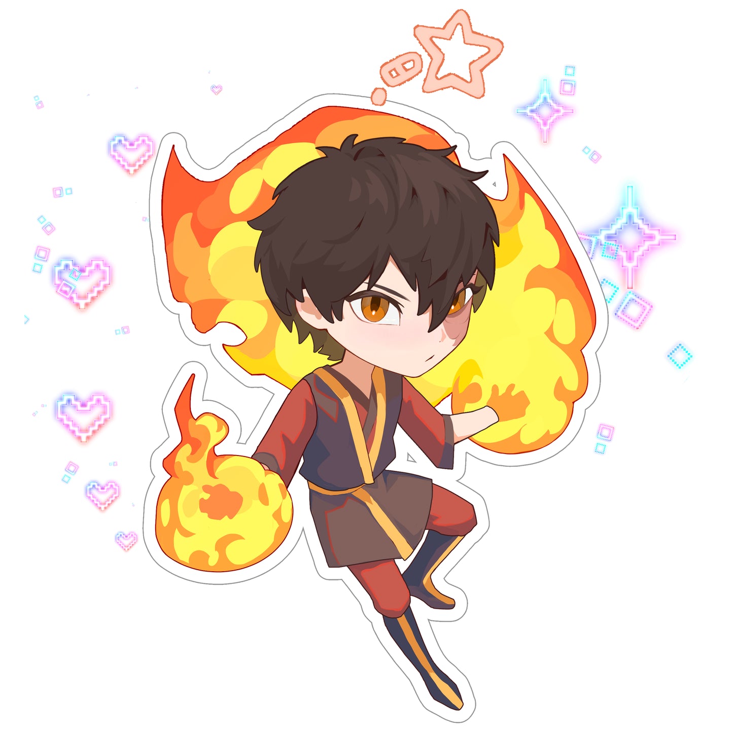 Zuko keychain preview white background